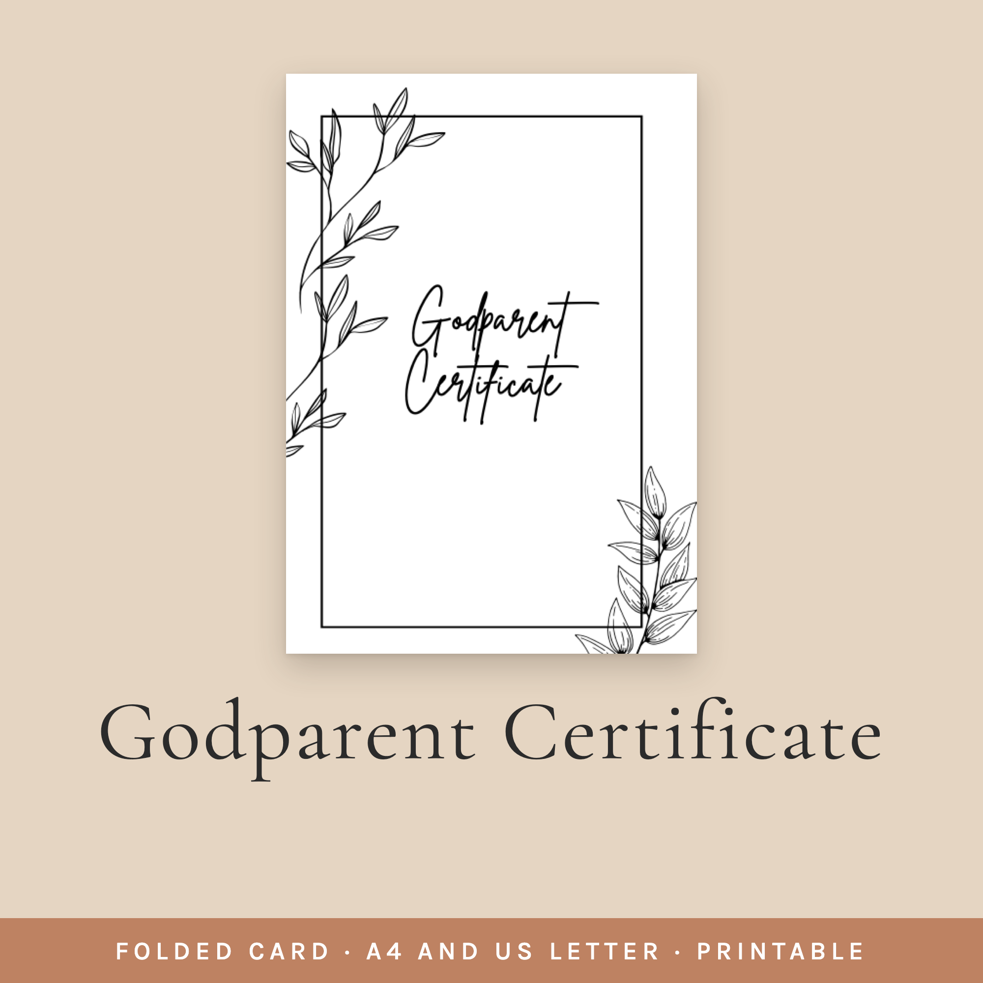 Godparent Certificate
